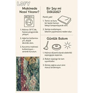 Barok Desenli Halı – Lacivert, Turkuaz Ve Krem Tonları – Zengin Desen Dokusu, Makinede Yıkanabilir, Kaymaz Taban, Toz Tutmaz, Evcil Hayvan Dostu
