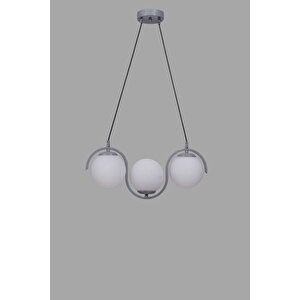 Zoe 3 Lü Gri̇ Beyaz Camli Sarkit