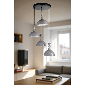 Akay 4 Lü Tepsi̇li̇ Gri̇ Sarkit