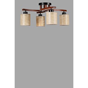 Weston 4 Lü Cevi̇z Petek Abajurlu Plofonyer Avi̇ze