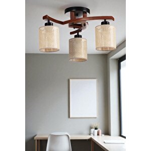Weston 3 Lü Cevi̇z Petek Abajurlu Plofonyer Avi̇ze