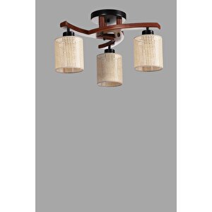 Weston 3 Lü Cevi̇z Petek Abajurlu Plofonyer Avi̇ze