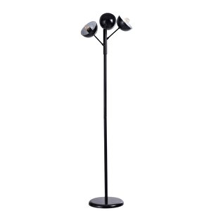 Küre 3 Lü Si̇yah Lambader Metal Başlikli