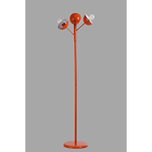 Küre 3 Lü Turuncu Lambader Metal Başlikli