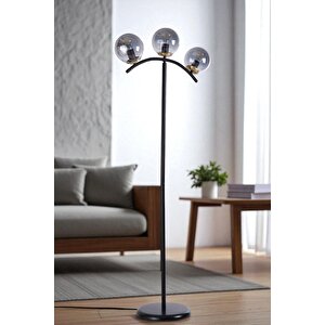 Velvet 3 Lü Si̇yah Lambader Füme Camli