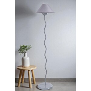 Eva Gri̇ Lambader Hasir Gri̇ Abajurlu