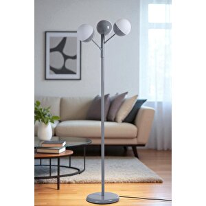 Küre 3 Lü Gri̇ Lambader Beyaz Camli