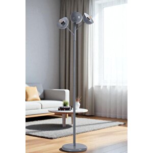 Küre 3 Lü Gri̇ Lambader Metal Başlikli