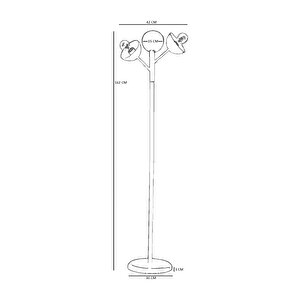 Küre 3 Lü Gri̇ Lambader Metal Başlikli