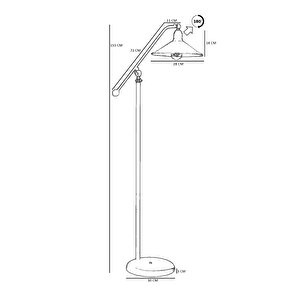 Moka Si̇yah Lambader Metal Başlikli