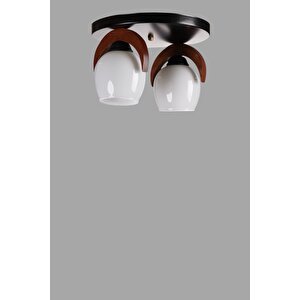 Helena 2 Li̇ Tepsi̇li̇ Beyaz Camli Plafonyer Avi̇ze