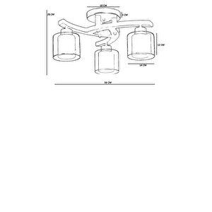 Weston 3 Lü Naturel Çi̇ft Camli Plofonyer Avi̇ze