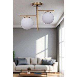 Terra 2 Li̇ Eski̇tme Beyaz Camli Plafonyer Avi̇ze