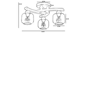 Weston 3 Lü Naturel Bal Camli Plofonyer Avi̇ze