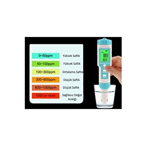 7in1 Ph/tds/ec/orp/deniz Suyu Ağırlık/tuzluluk/sıcaklık C-600 Ph Ölçer Su Kalitesi Monitörü