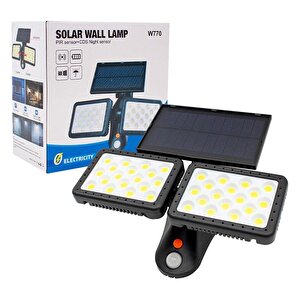Sensörlü 36 Cob Ledli̇ Solar Aydinlatmali Duvar Lambasi
