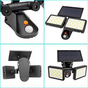 Sensörlü 36 Cob Ledli̇ Solar Aydinlatmali Duvar Lambasi