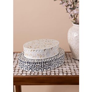Sedef Yuvarlak Kutu 30x23x8 Cm Tlc0074