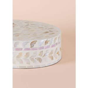 The Mia Sedef Yuvarlak Kutu 30x23x8 Cm Tlc0074