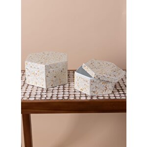 Sedef Altıgen Kutu 24x21x12 Cm Tlc0076
