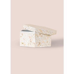 The Mia Sedef Altıgen Kutu 24x21x12 Cm Tlc0076