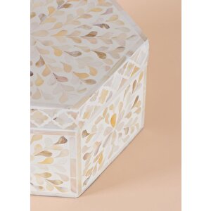 The Mia Sedef Altıgen Kutu 24x21x12 Cm Tlc0076
