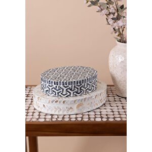 Sedef Yuvarlak Kutu 30x23x8 Cm Tlc0090