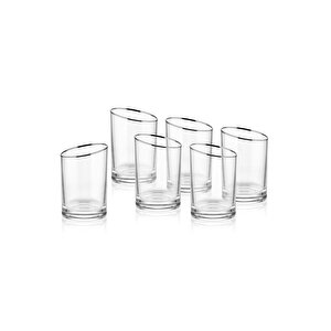 Gina Kahve Yanı Su Bardağı Gümüş 6lı Set