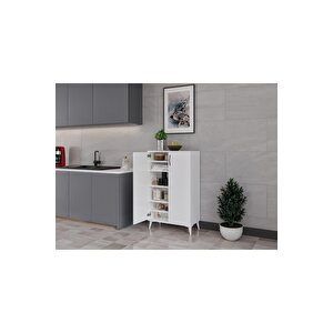 %100 Mdf Hematit 6 Bölmeli Mutfak Dolabı Beyaz