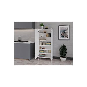 Mdf Topaz 7 Bölmeli Mutfak Dolabı Beyaz
