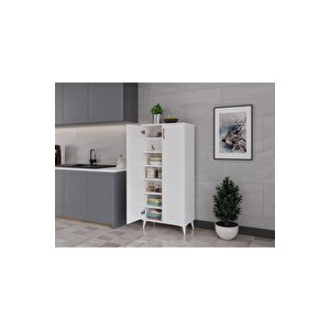 Mdf Topaz 7 Bölmeli Mutfak Dolabı Beyaz