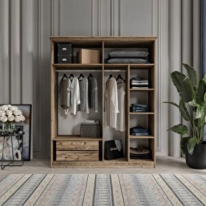 Li̇ne 4 Kapakli Bazali Gardirop Tamami Mdf, Aytaşı Aytaşı