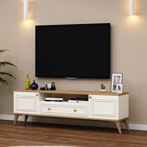 Rona 150 Cm Tv Sehpası Aytaşı Meşe Çok Renkli