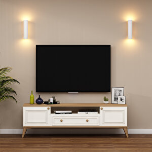 Rona 150 Cm Tv Sehpası Aytaşı Meşe Çok Renkli