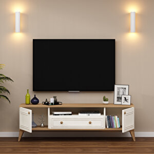 Rona 150 Cm Tv Sehpası Aytaşı Meşe Çok Renkli