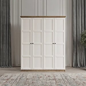 Toprak 4 Kapakli Bazali Gardirop Tamami Mdf, Aytaşı Aytaşı