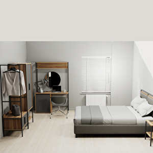 Lagomood Modulago Otel Portmanto Antrasit Ceviz