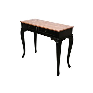 Ahşap 120 Cm Çekmeceli Siyah Koyu Ceviz Dresuar