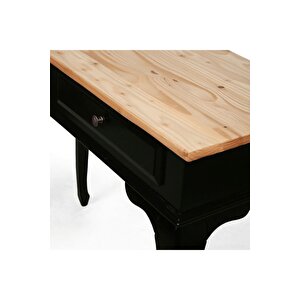 Ahşap 120 Cm Çekmeceli Siyah Koyu Ceviz Dresuar