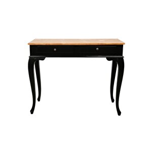 Ahşap 120 Cm Çekmeceli Siyah Koyu Ceviz Dresuar