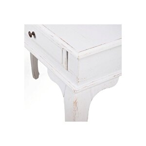 Ahşap 100 Cm Çekmeceli Beyaz Naturel Dresuar