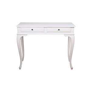 Ahşap 100 Cm Çekmeceli Beyaz Naturel Dresuar