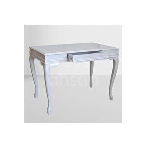 Roys Ahşap 5215 Beyaz 110 Cm Çekmeceli Lükens Ofis Çalışma Masası