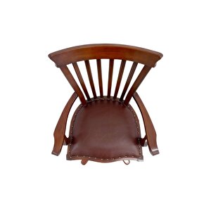 5516 Eskitme Ceviz Amortisörlü Çalışma Sandalyesi
