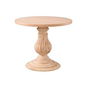 Roys Ahşap 5029 Masif Ham 90 Cm Elegance Sabit Yuvarlak Yemek Masası