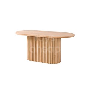 Roys Ahşap 5058 Naturel 170 Cm Papatya Oval Çıtalı Yemek Masası