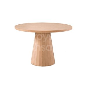 Roys Ahşap 5028 Masif Ham 120 Cm Mantar Sabit Yuvarlak Yemek Masası