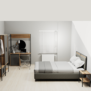 Lagomood Modulago Otel Komodin Antrasit Ceviz Antrasit