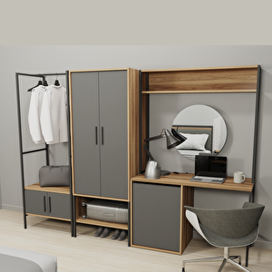 Lagomood Modulago Otel Masa&minibar Antrasit Ceviz