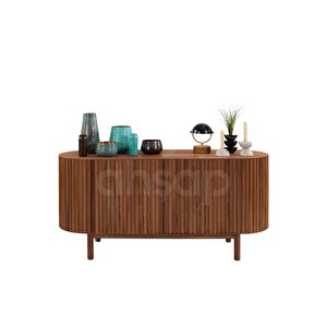 Roys Ahşap Toscana Açık Ceviz 140 Cm 2 Kapaklı Çıtalı Konsol
